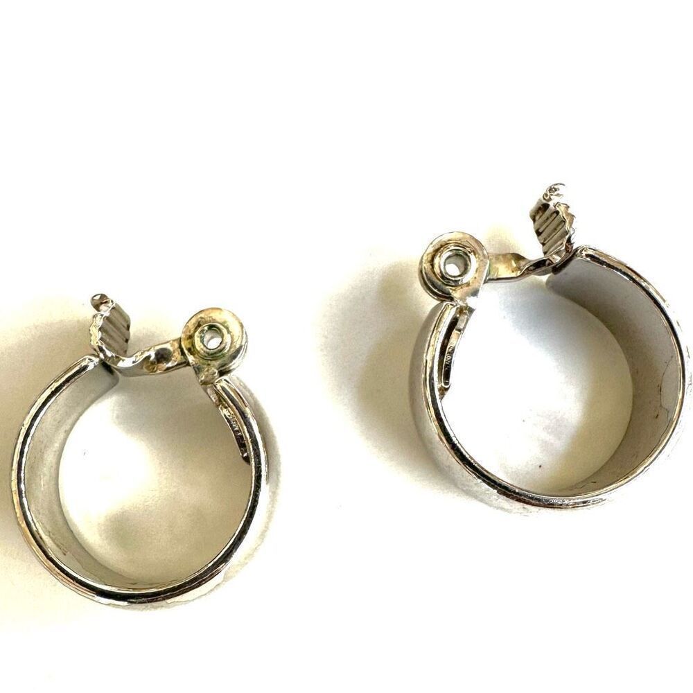 Monet vintage silver tone hoop earrings